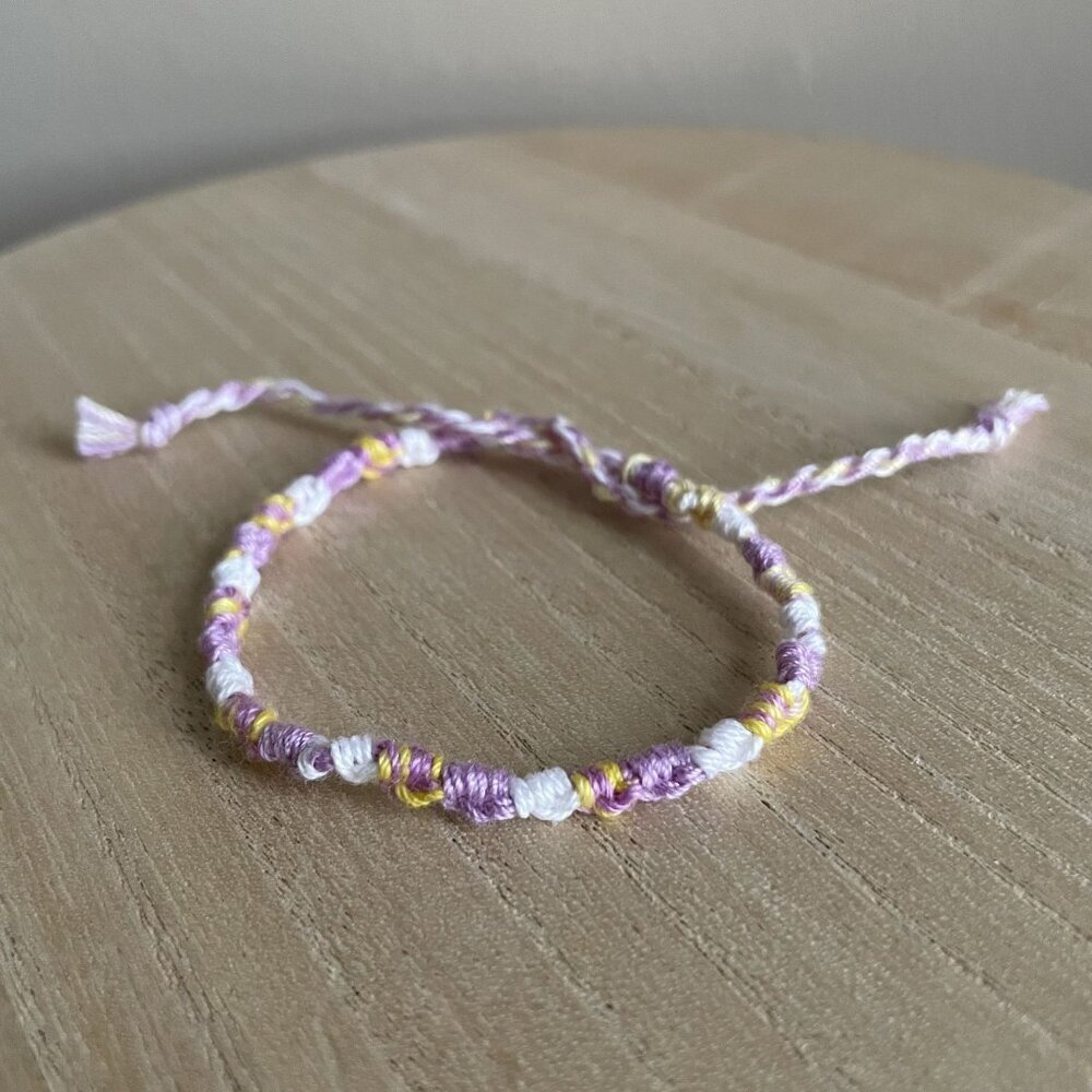 Georgina Bracelet, anklet, trendy, comfortable, tie, embroidery thread, woven, g